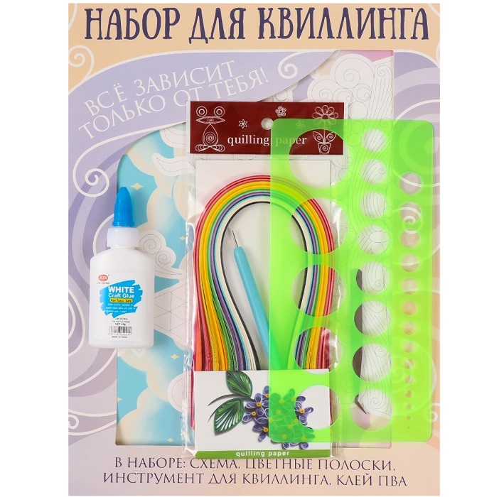 Набор для квиллинга 170 полосок с инструментами "Замок в книге" 25х33,7 см 10501019