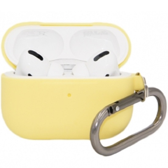 Силиконовый кейс для AirPods Pro Hang Silicon Сase с карабином Yellow