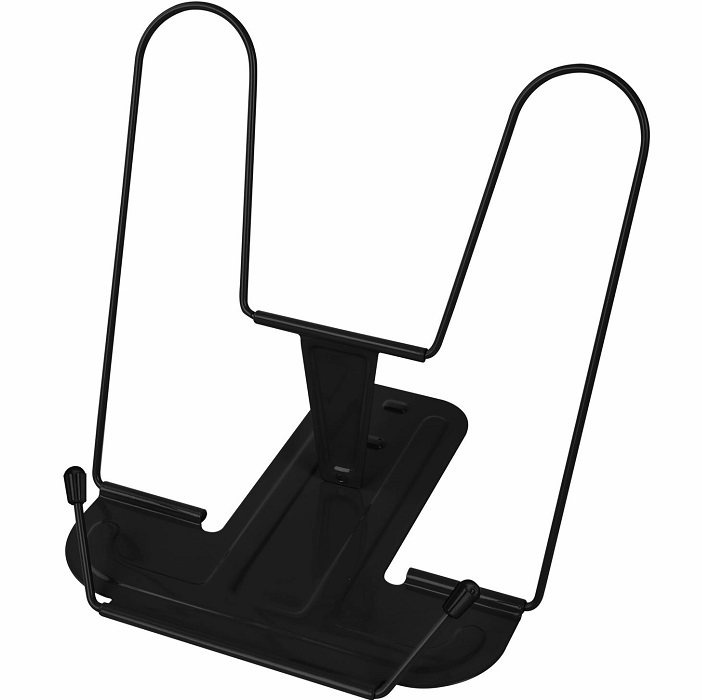 Подставка для книг и учебников BRAUBERG LINE+, металлическая, черная, европодвес