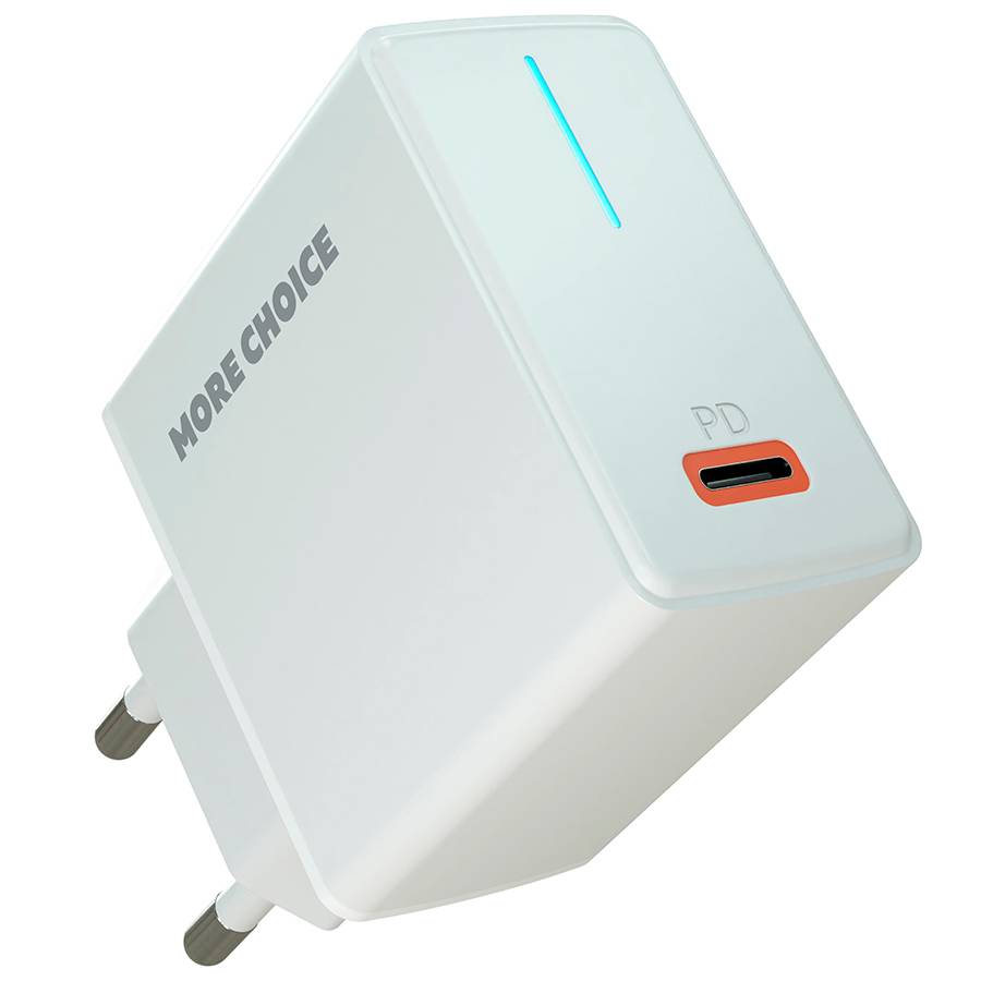 Сетевое ЗУ 1Type-C 3A MORE CHOICE NC60a Whiite, PD20W