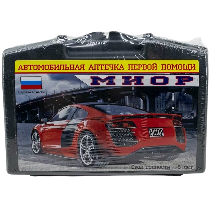 Аптечка автомобильная МИОР новый состав с 01,09,2024 года приказ 24,05,2024 №260Н