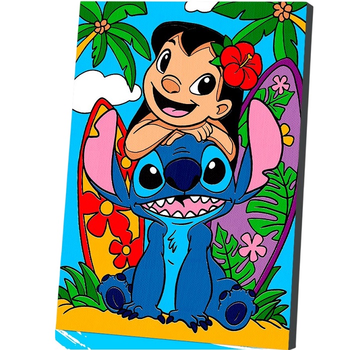 Картина по номерам для детей «Лило и Стич» 20×30 см 10957163