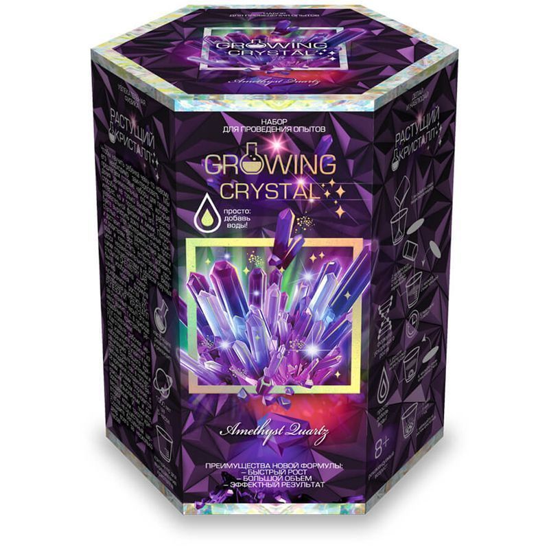 Набор для опытов Danko Toys "Growing Crystal. Набор №4", картонная коробка GRK-01-01