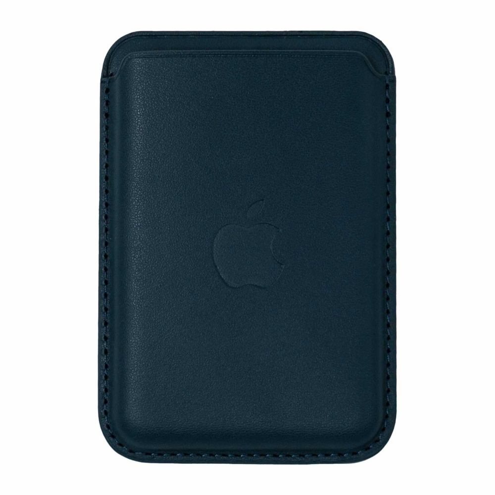 Кошелек для карт Leather Card Holder (Indigo Blue) с анимацией (крепкий магнит)
