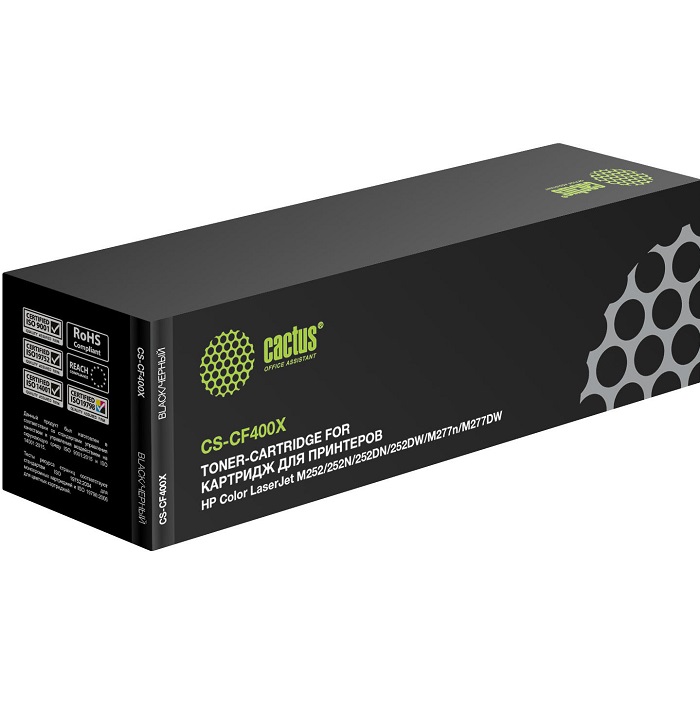 Тонер Картридж Cactus CS-CF400X черный для HP