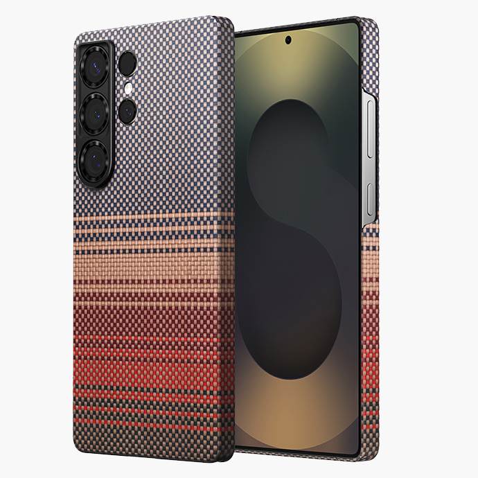 Задняя накладка KEEPHONE KEVILAR SEANOVA MAGSAFE для Samsung Galaxy S24 ULTRA SUNSET