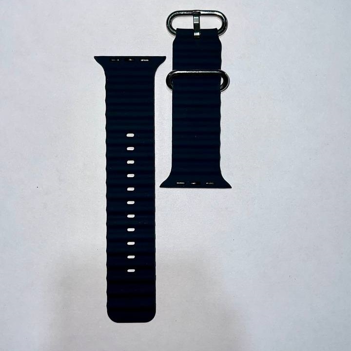 Силиконовый ремешок OCEAN BAND 42/44/45/49мм, застёжка-пряжка (силикон) 23, графит