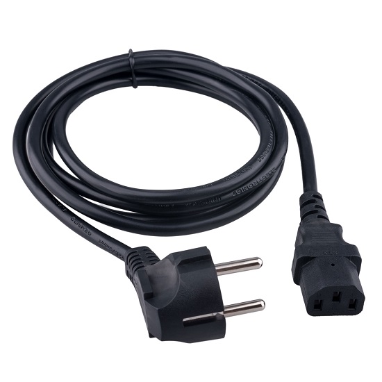 Кабель питания  1.8м ГАРНИЗОН GPC-186-0.75-1.8M, черный, Schuko-C13, 3x0.75мм2, 10A, CCA, с заземлением, пакет