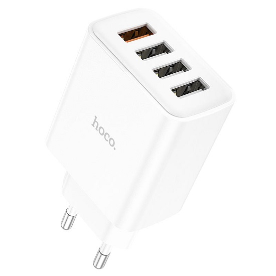 Сетевое ЗУ 4USB 2.1A HOCO C102A White, 18Вт