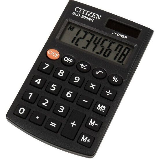 Калькулятор CITIZEN SLD-200NR черный 8-разр.