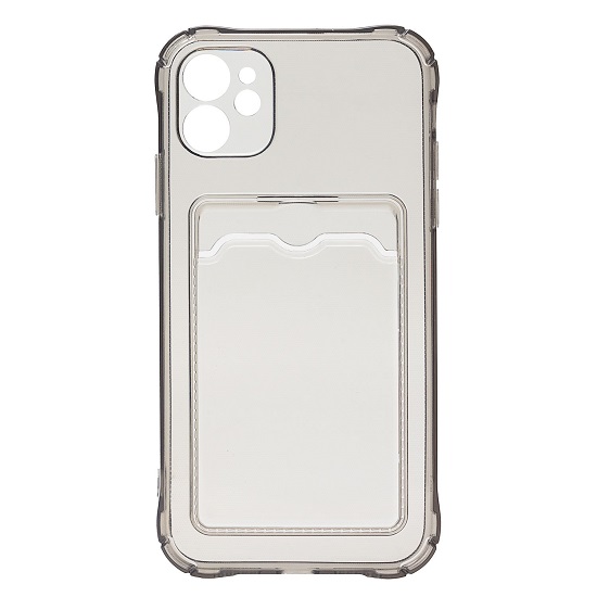 Задняя накладка SC276 для iPhone 11 (black) с карманом для пластиковых карт