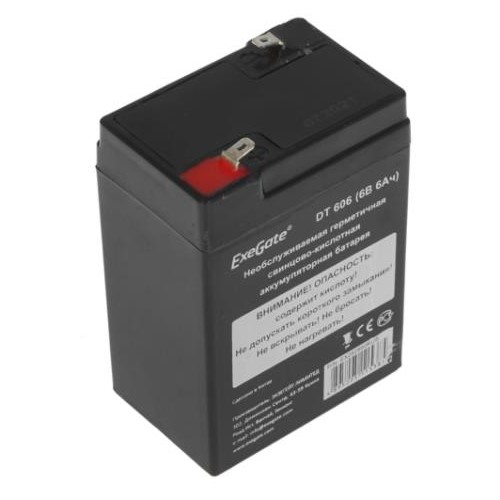 Батарея EXEGATE DT 606 (6V 6Ah), клеммы F1
