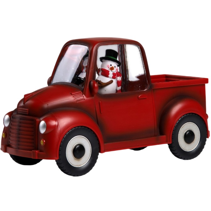 Светодиодная фигура «Машина снеговика» 22×11×9 см, пластик,  свечение тёплое белое 9591314