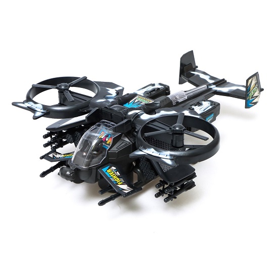Вертолёт «Боец», работает от батареек, свет и звук, цвет чёрный 7664546