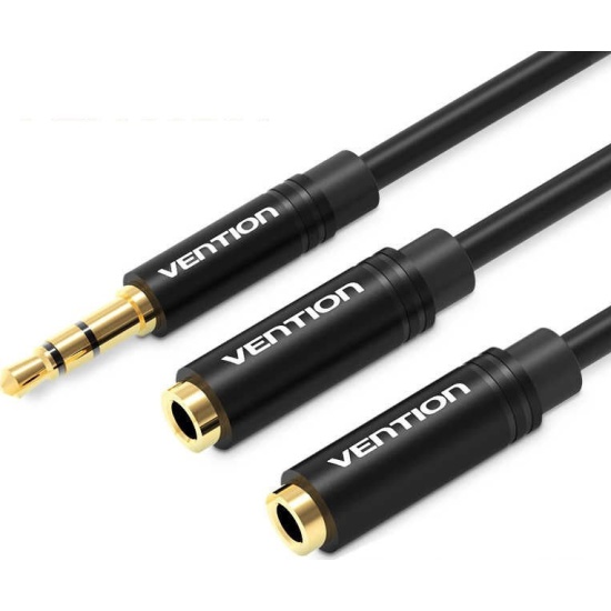 Разветвитель 2*Jack 3.5 >--> Type-C  0.3м VENTION BGPHY