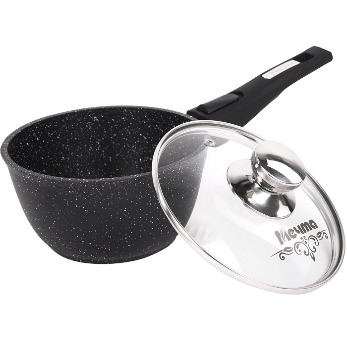 Ковш 1.7л МЕЧТА Гранит black со съемной ручкой арт.082802