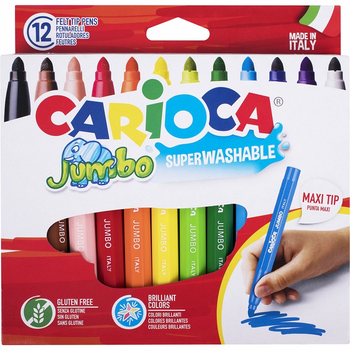 Фломастеры CARIOCA "Jumbo", 12 цв 40569