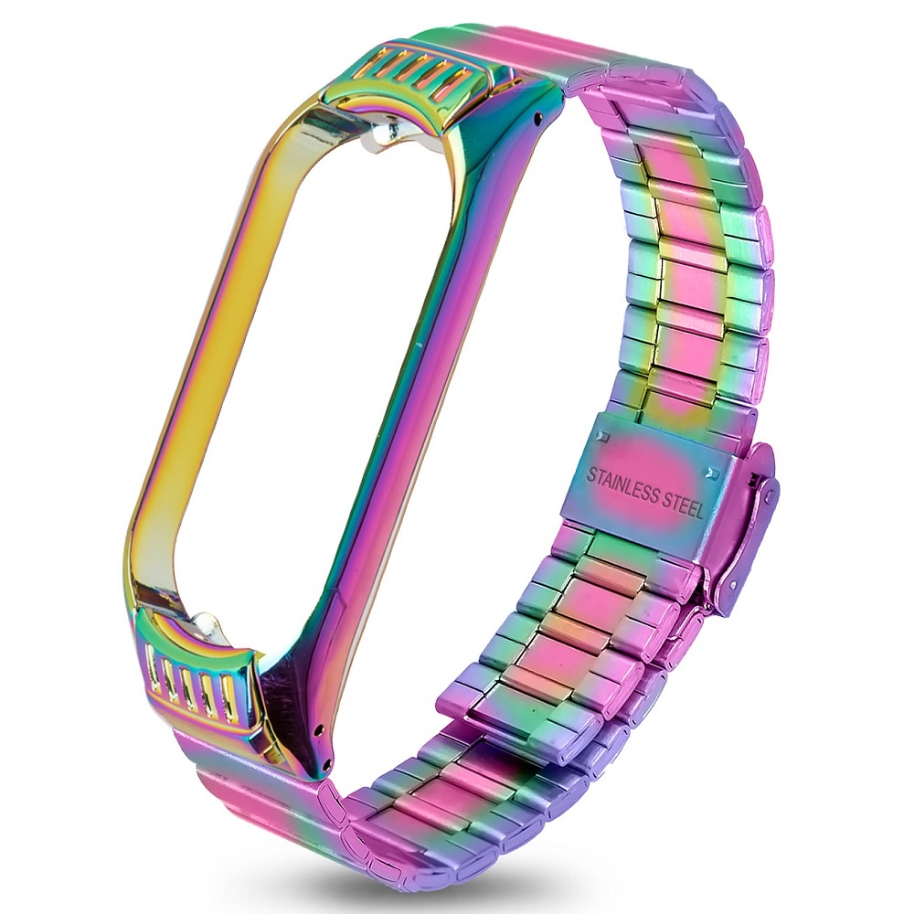 Металлический ремешок ISA для Mi Band 5 Milanese хамелеон (colorful) #14