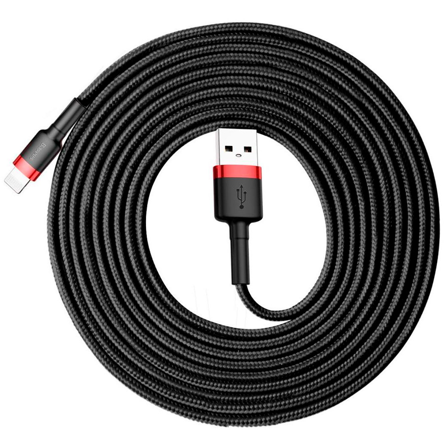 Кабель USB <--> Lightning  3.0м BASEUS Cafure Cable красный (CALKLF-R91)