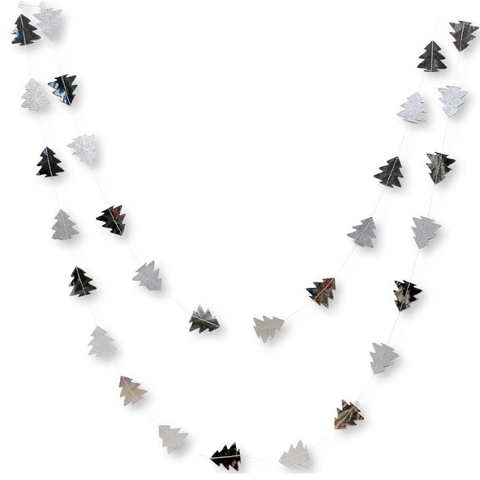 Гирлянда «Ёлочки», длина 4 м, цвет серебряный