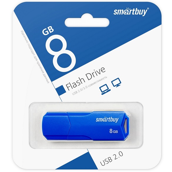 USB  8Gb SmartBuy Clue синий