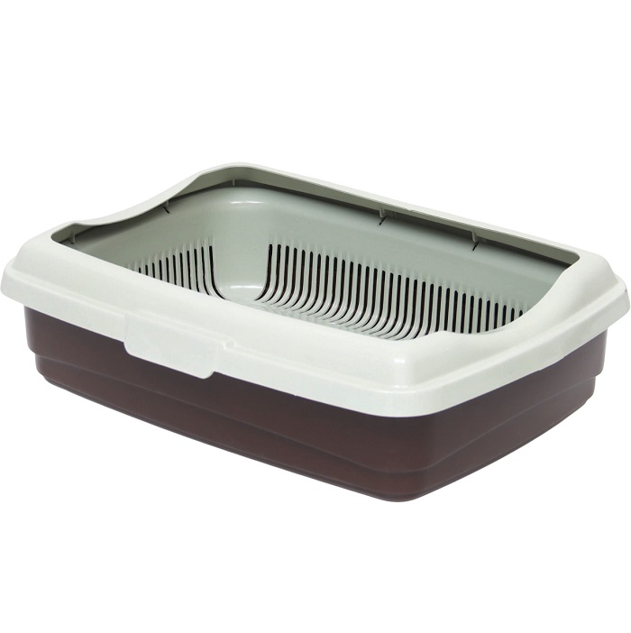 Лоток большой с сеткой и бортиком Atlantis «Стандарт», 43×33×12.5 см, шоколад
