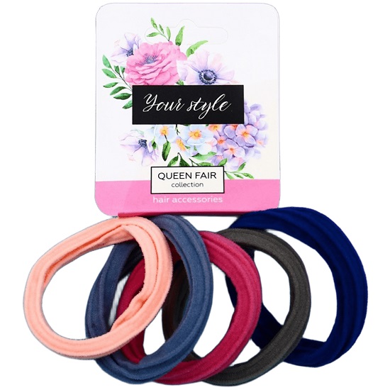 Резинка для волос "Спорт стайл" (набор 5 шт) линии, 4 см, классика микс   9732073