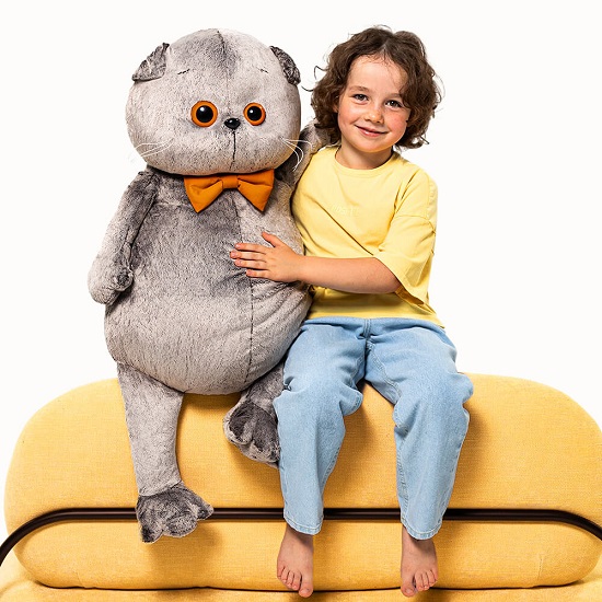 Мягкая игрушка Басик с бархатным бантом , 60см (Ks60-01)