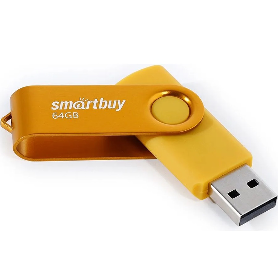 USB 64Gb SMARTBUY Twist жёлтый