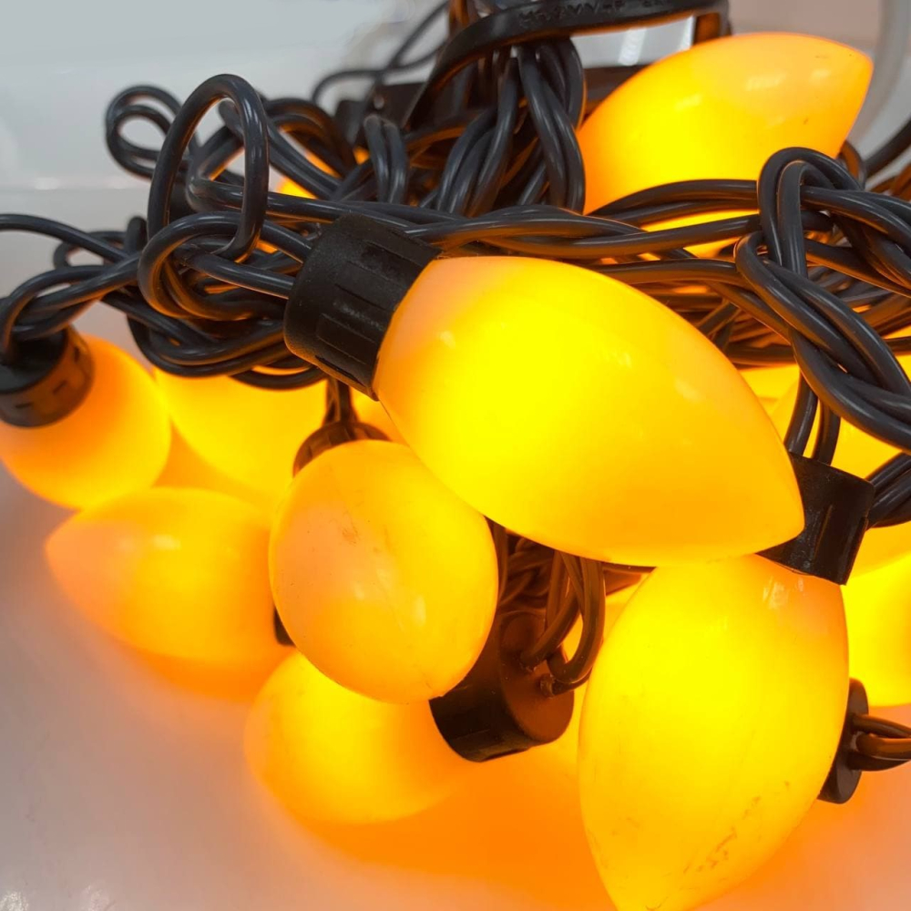 Гирлянда "Нить - с насадками" 5 м, Кэндл-лайт, свечение желтое, IP44