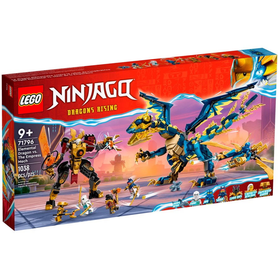 Конструктор LEGO NINJAGO 71796 Стихийный Дракон против Робота-императрицы