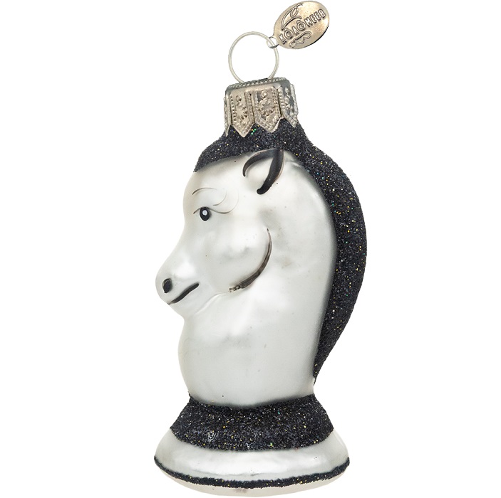 Ёлочное украшение "Шахматный конь",  в подарочной упаковке, h-7 см, ФУ-293