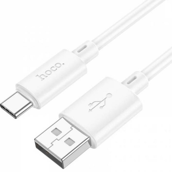 Кабель USB Type-C 1.0м HOCO X88 Gratified белый