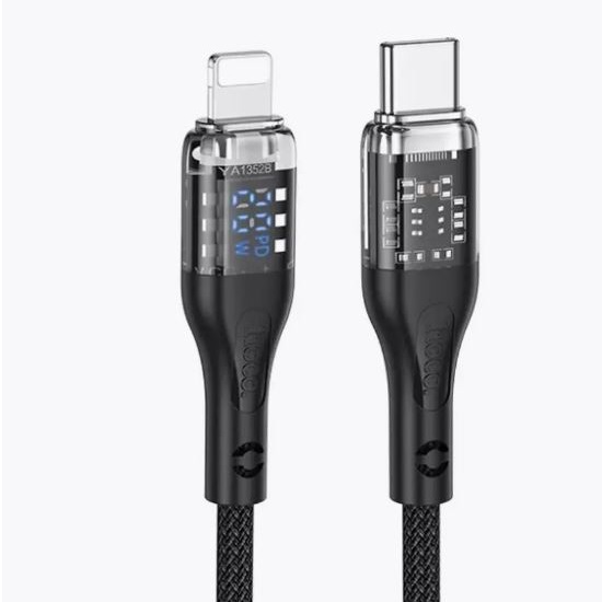 Кабель Lightning <--> Type-C  1.2м HOCO U115 Discovery Edition, черный, PD 20Вт