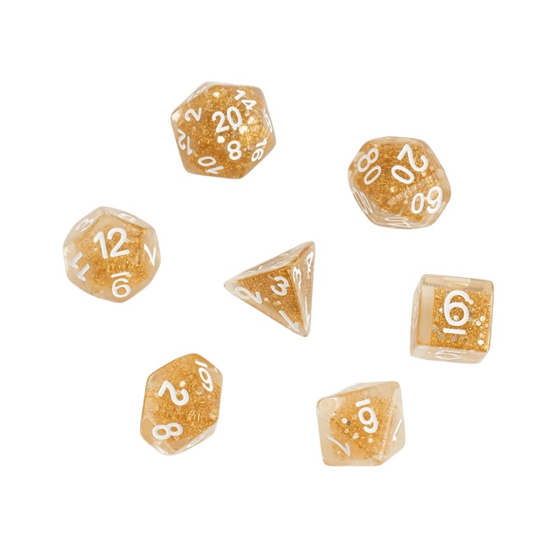 Кости игральные, дайсы для D&D "Янтарь", 7 шт 6935248