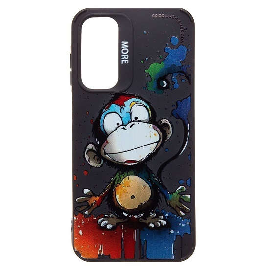 Задняя накладка SC335 для Samsung Galaxy A25  (обезьяна) (black) (233125)