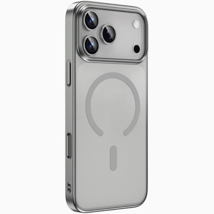Задняя накладка KEEPHONE Skin Grip Magsafe Case для iPhone 17 Pro Max Silver