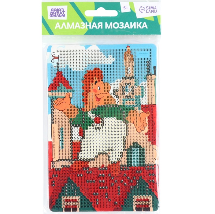 Алмазная мозаика с частичным заполнением для детей «Карлсон», 10 х 15 см