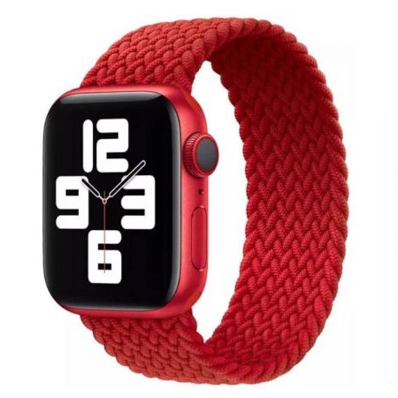 Тканевый ремешок KEEPHONE для Apple Watch 42/44 mm черно/красный