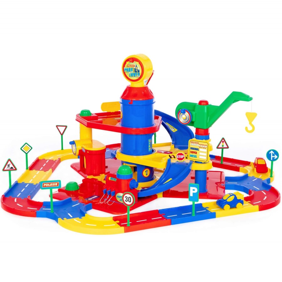 Паркинг ПОЛЕСЬЕ 3-уровневый с дорогой и автомобилями (в коробке)