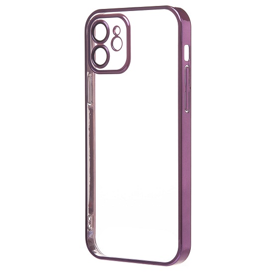 Задняя накладка PC073 для iPhone 12 (violet) (213804) с закрытой камерой