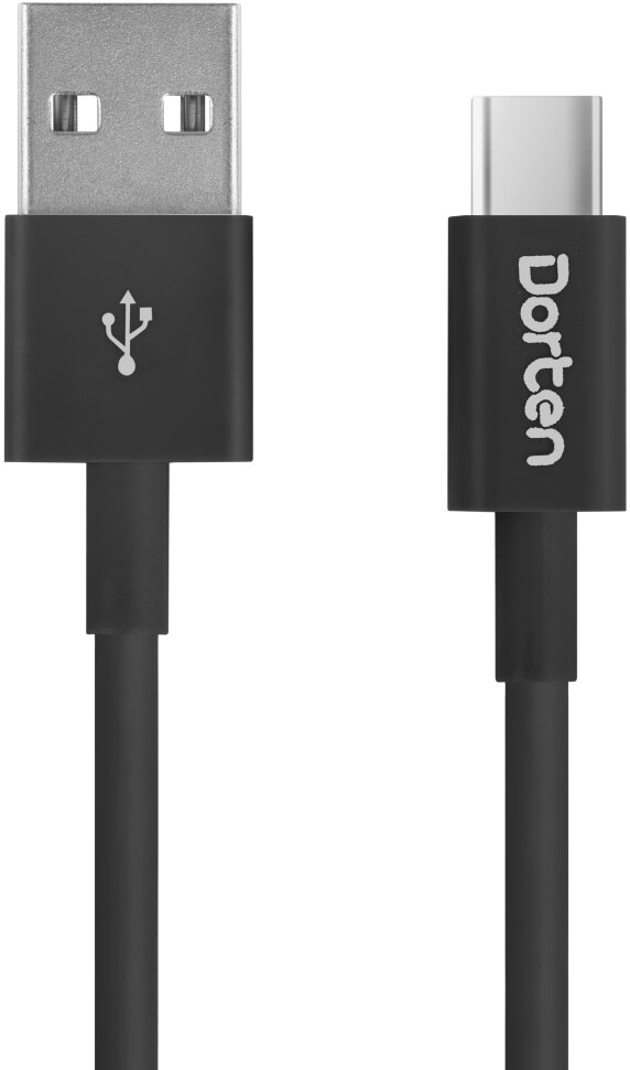Кабель USB <--> Type-C  1.0м DORTEN DN303200 Classic Series (black/черный)