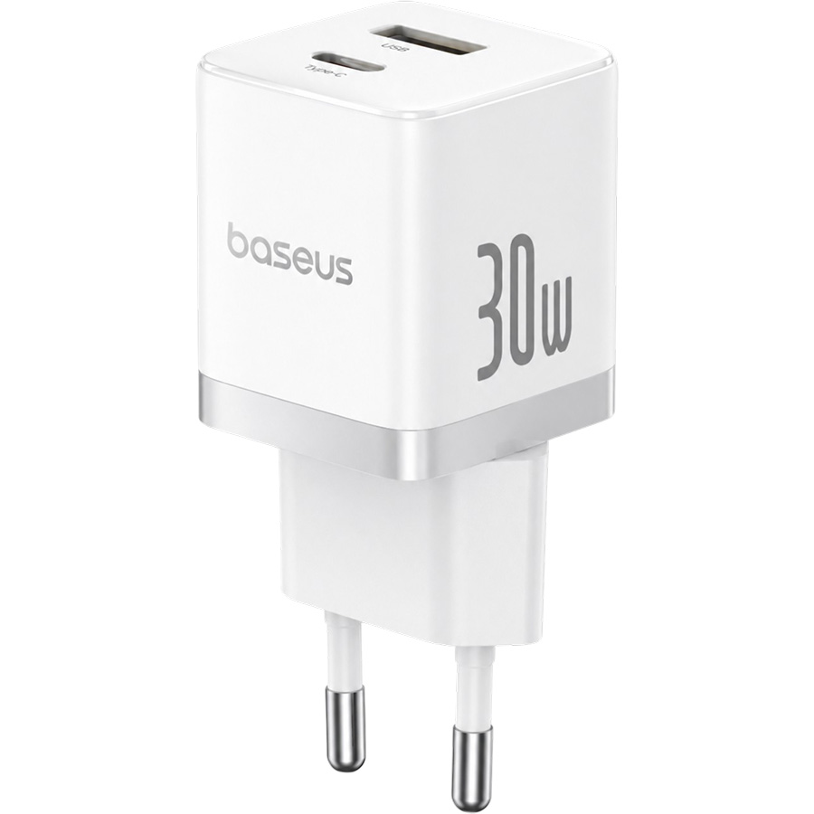Сетевое ЗУ 1USB/1Type-C BASEUS P1011160A213-00 белый, 30W