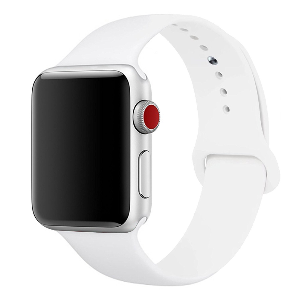 Силиконовый ремешoк NONAME для Apple Watch 42/44mm белый (012) (р-р 163)