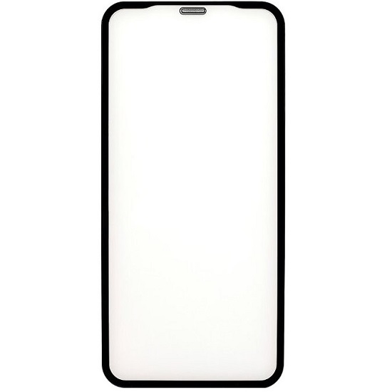 Противоударное стекло 3D NONAME для iPhone 11/Xr черное с защитой динамика от пыли
