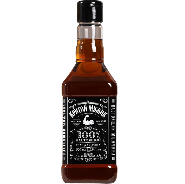 Гель для душа во флаконе виски «Крутой мужик», 500 мл, аромат сандала и бергамота 4782373