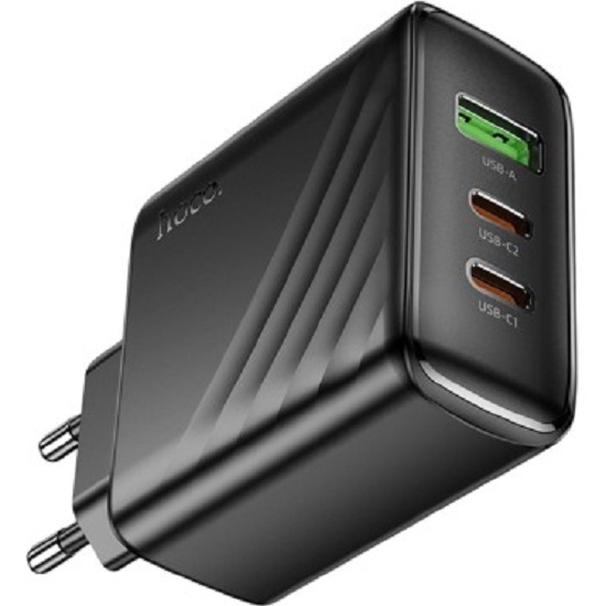 Сетевое ЗУ 1USB/2Type-C 3A HOCO СЗУ CS26A, черный, PD 45Вт