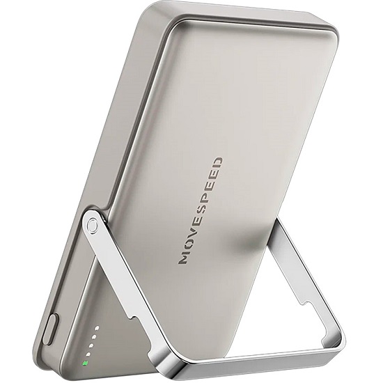 Внешний АКБ Movespeed, Magsafe, 1 USB-C, встроенный кабель, 10000mah (YSPBL10Pro) Gold