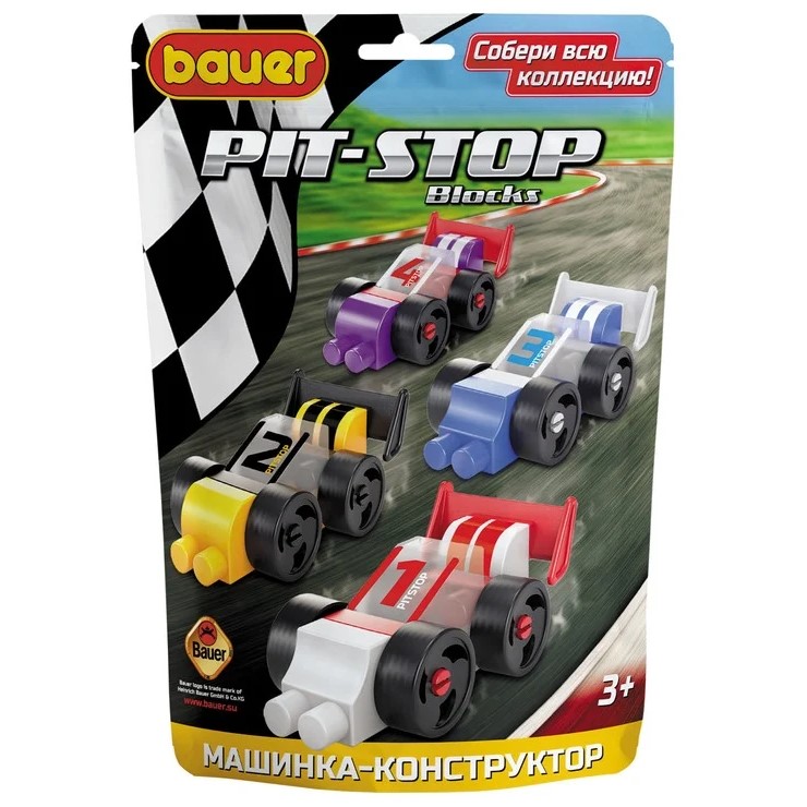 Конструктор BAUER Гоночная машина конструктор в пакете "Pit Stop" 806