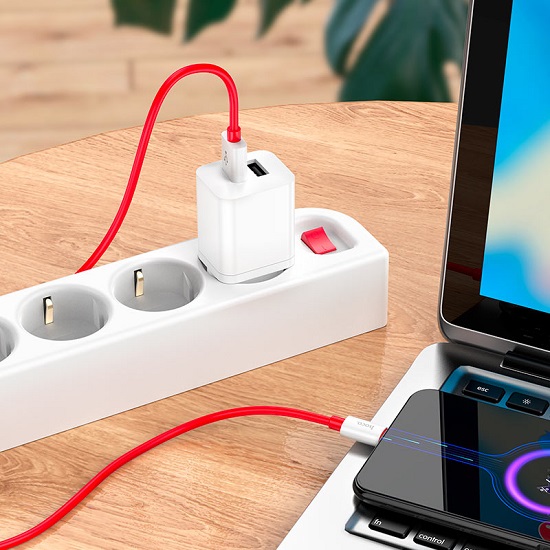 Кабель USB <--> microUSB  1.0м HOCO X87 Magic, красный